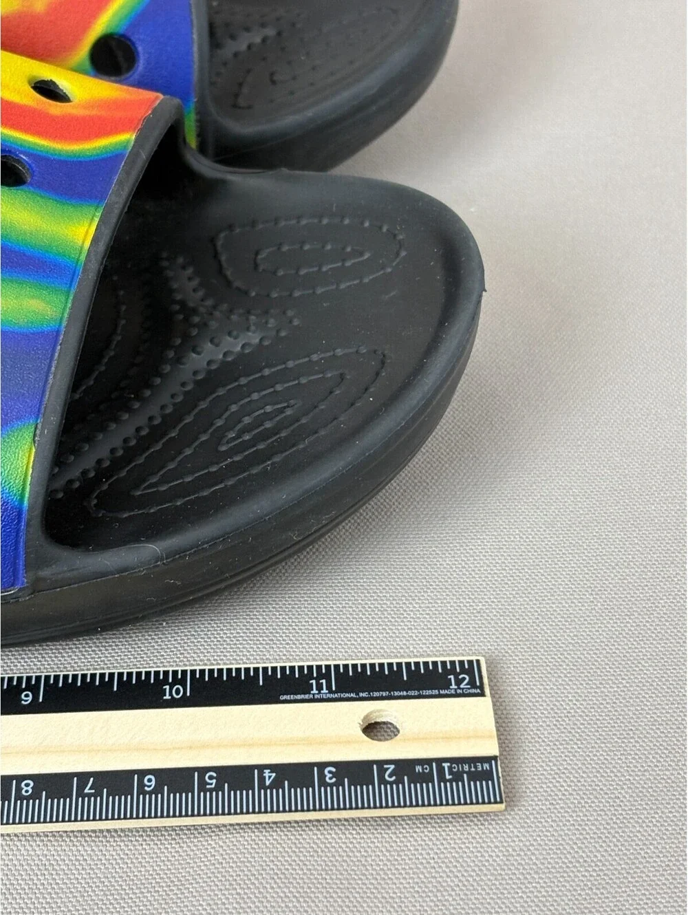 Crocs Classic Slide Sandals Mens 13 Heat Map Thermal Tie Dye Black Slip On M13